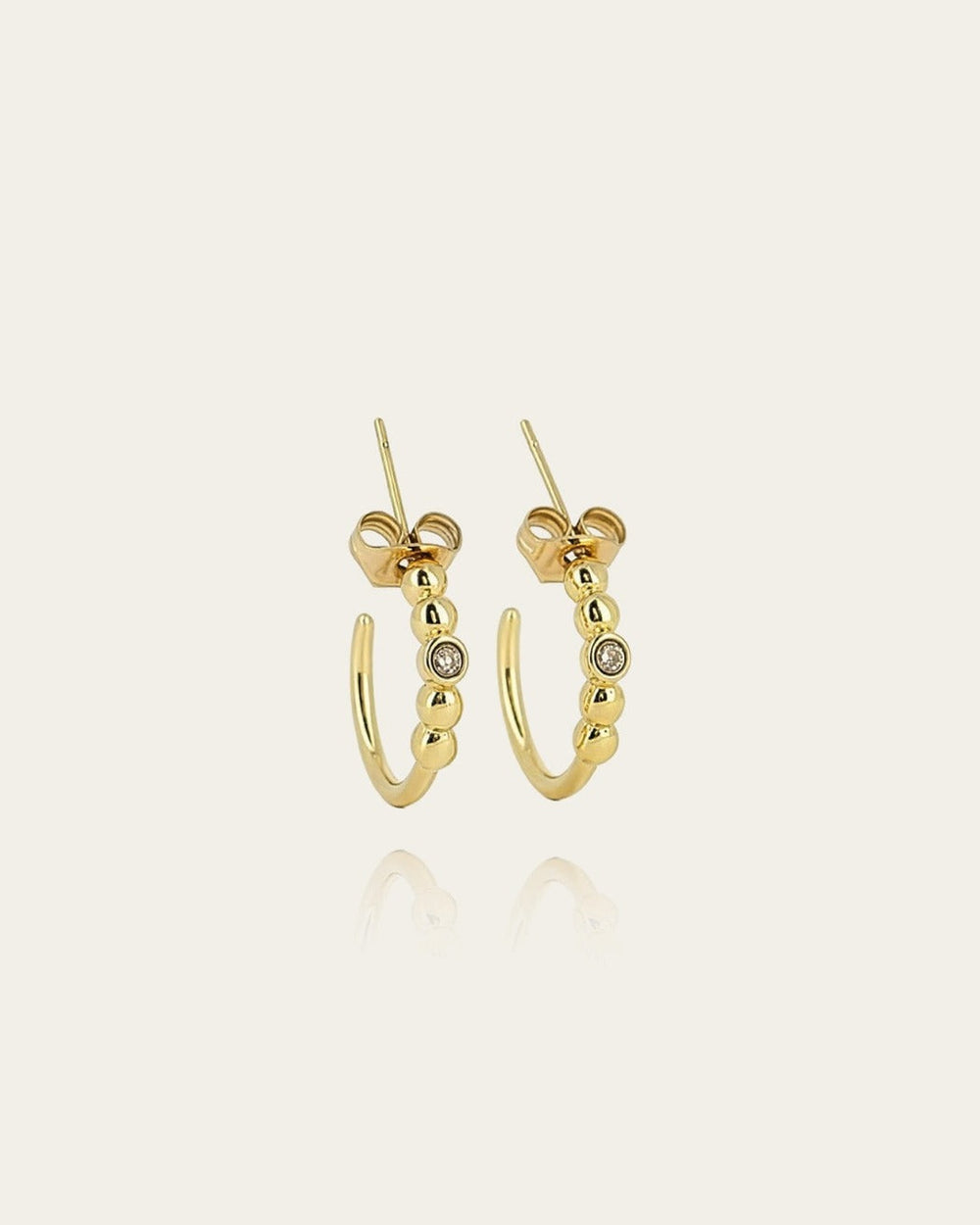 Boucles d'oreilles créoles Muri (Acier doré)