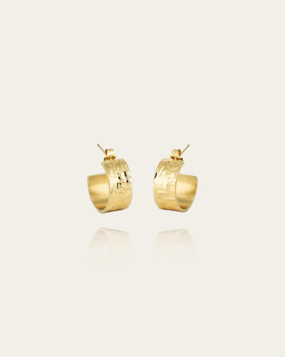 Boucles d'oreilles Pompéi (Acier doré)