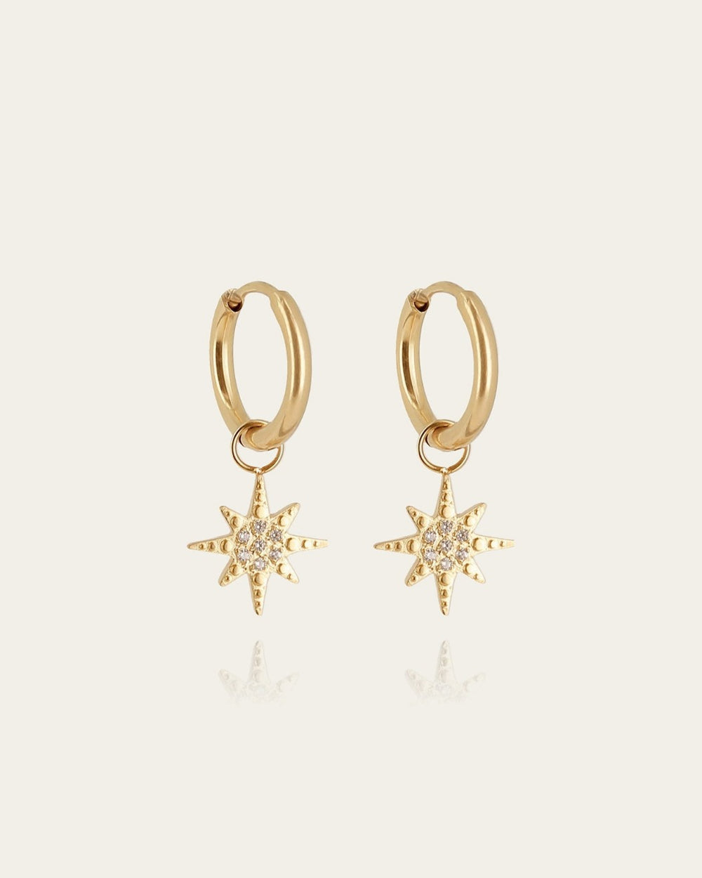Boucles d'oreilles créoles Isaac (Acier doré)