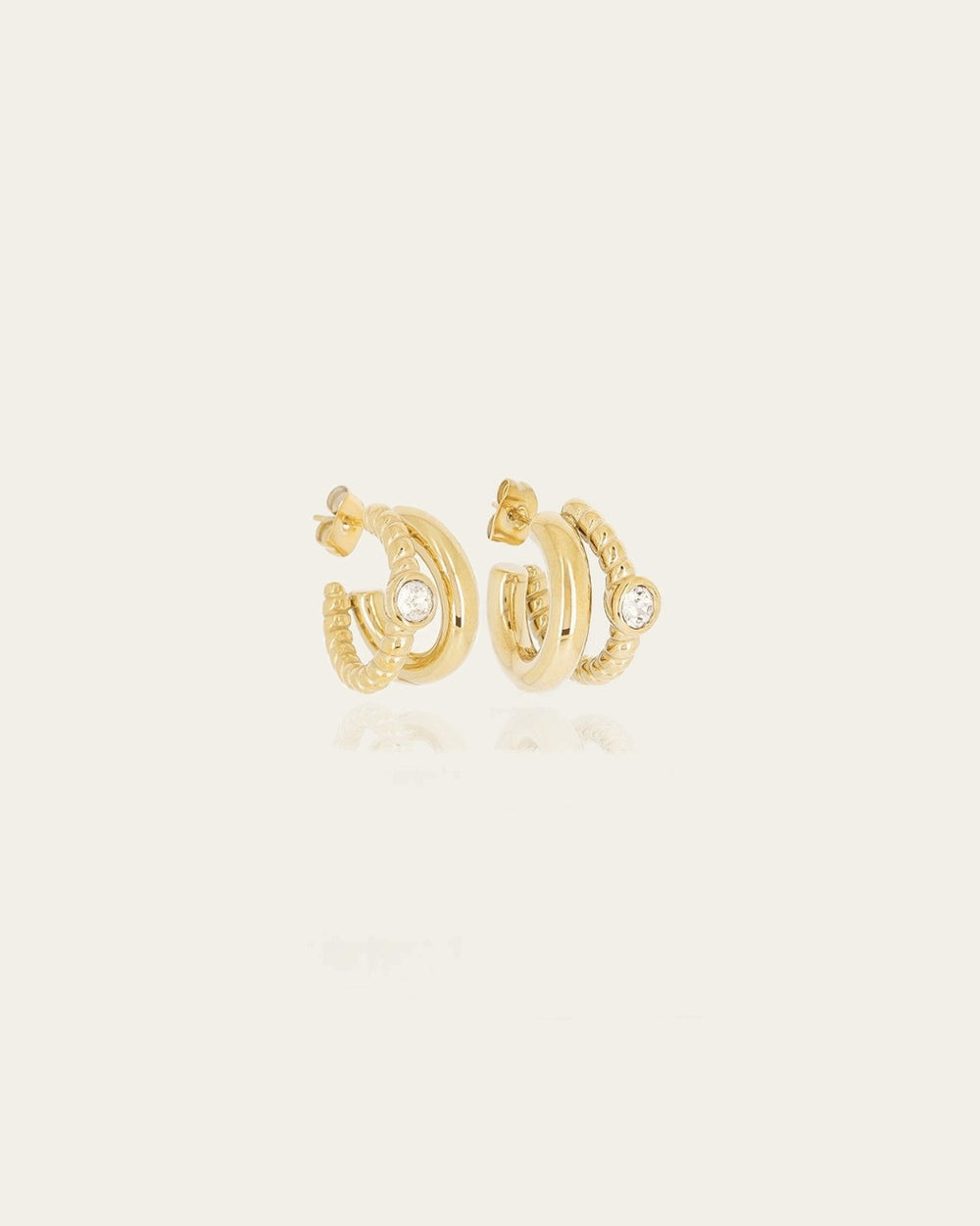 Boucles d'oreilles Tucu (Acier doré)