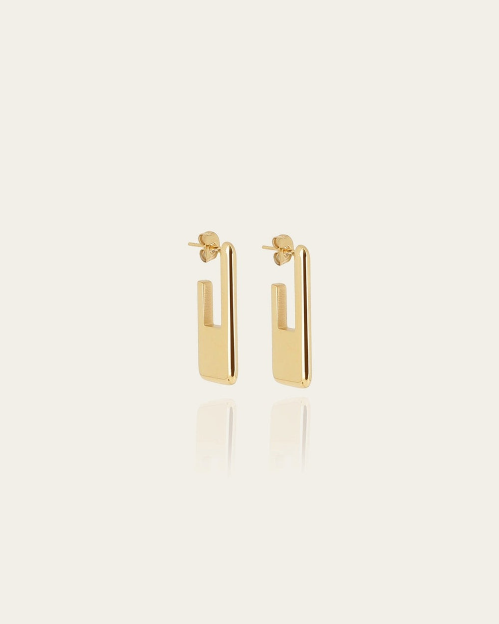 Boucles d'oreilles Nymphe (Acier doré)