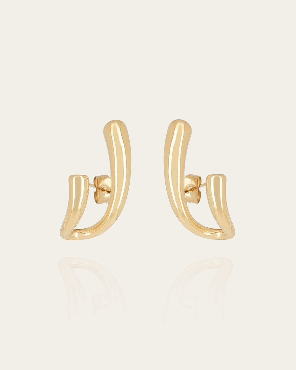 Boucles d'oreilles Ander (Acier doré)
