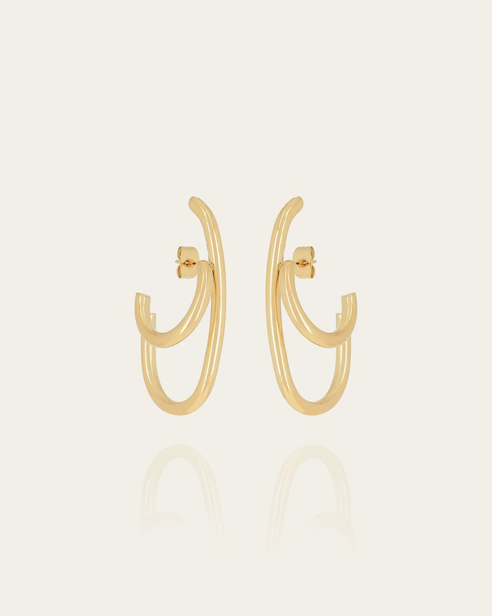 Boucles d'oreilles Augusta (Acier doré)