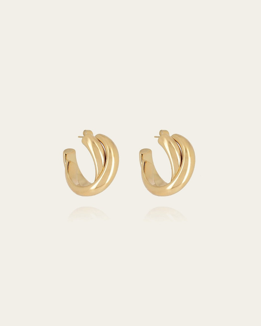 Boucles d'oreilles Benetta (Acier doré)