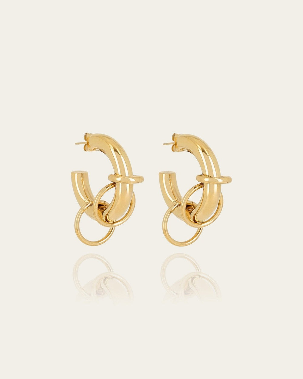 Boucles d'oreilles Francesca (Acier doré)