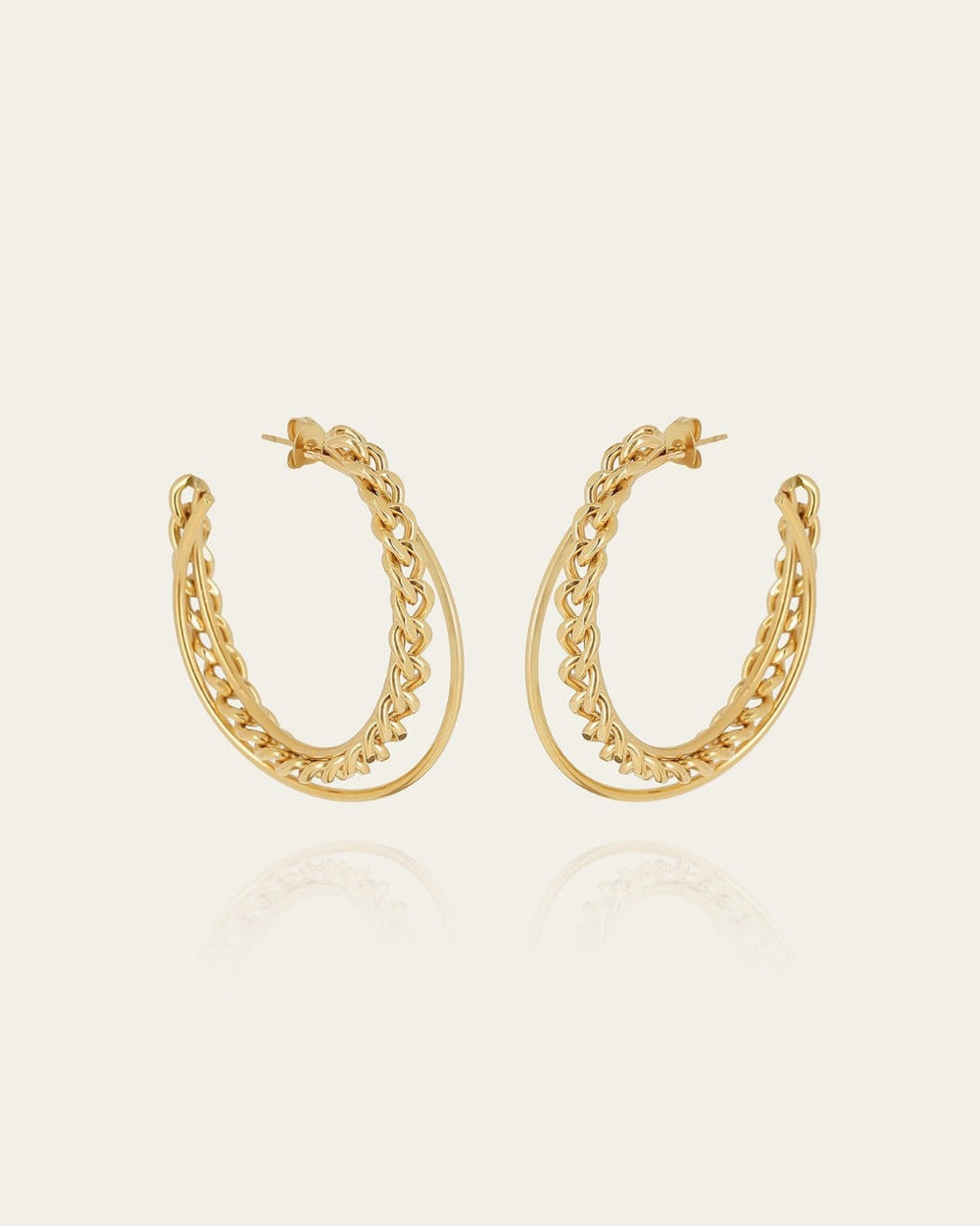 Boucles d'oreilles Ribolla (Acier doré)