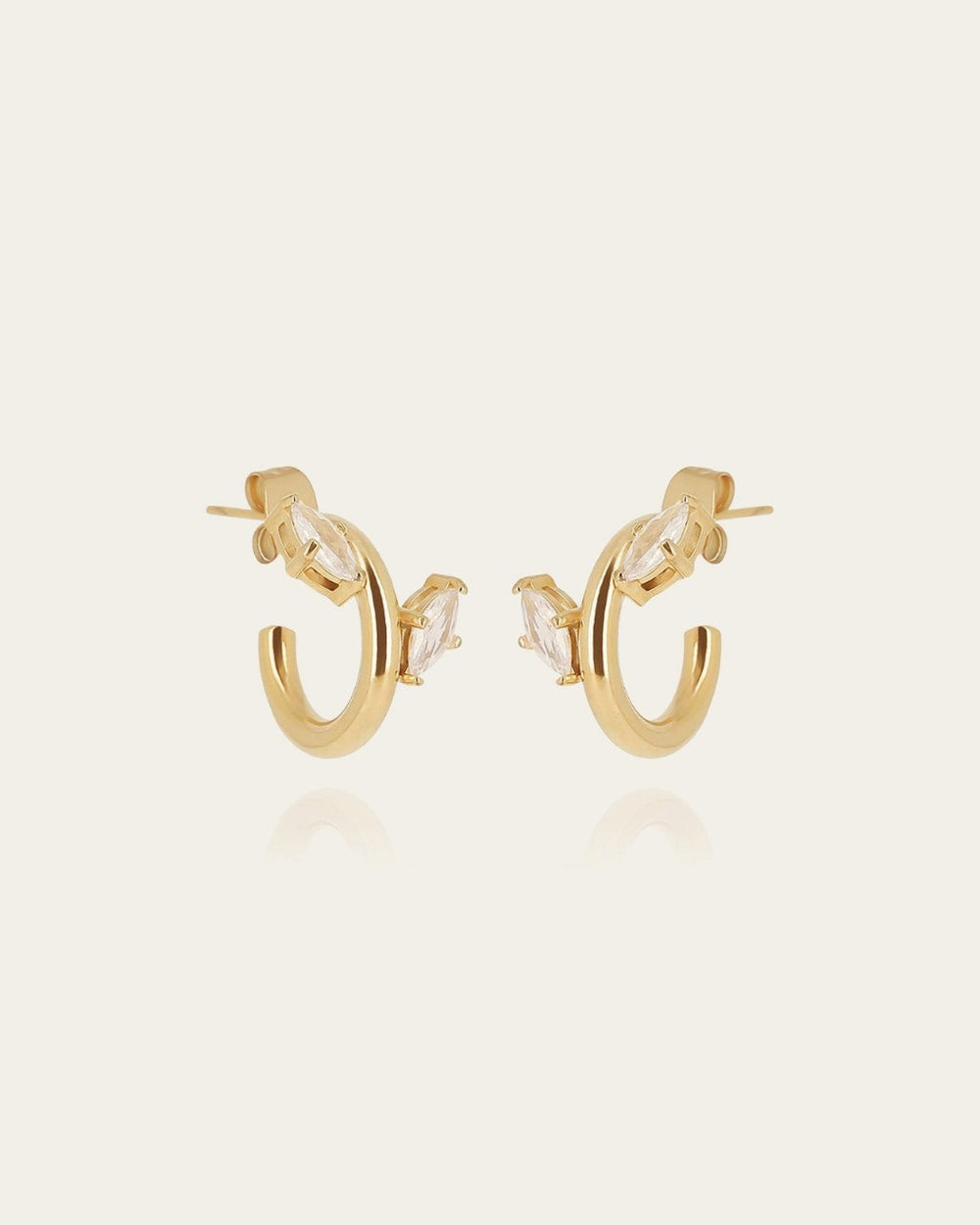 Boucles d'oreilles Mesagne (Acier doré)