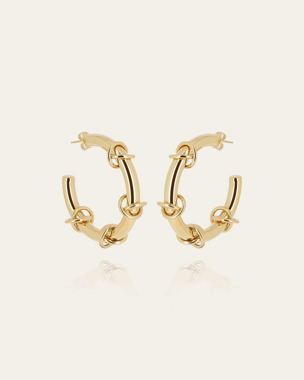 Boucles d'oreilles Balogna (Acier doré)