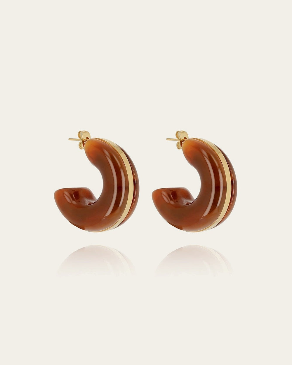 Boucles d'oreilles Utopia (Acier doré)