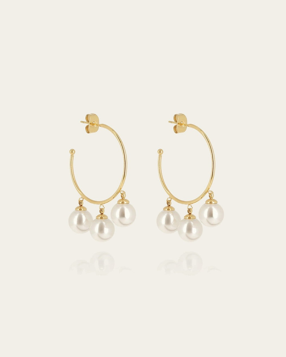 Boucles d'oreilles Avoria (Acier doré)