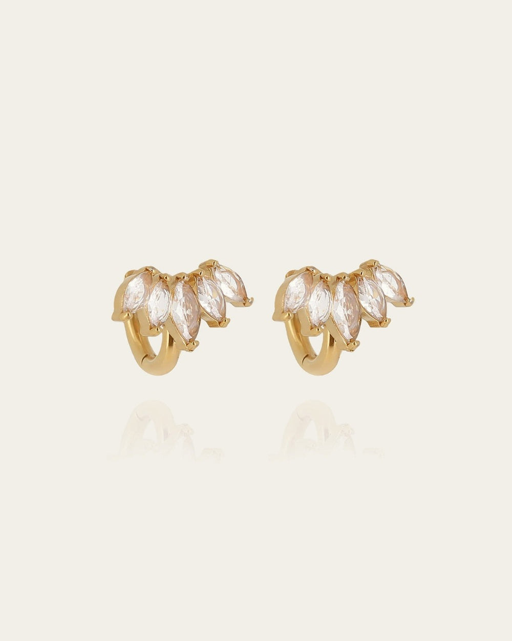 Boucles d'oreilles Elva (Acier doré)