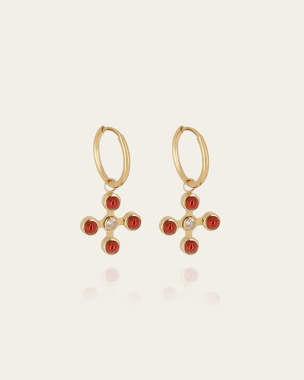 Boucles d'oreilles Élova (Acier doré)