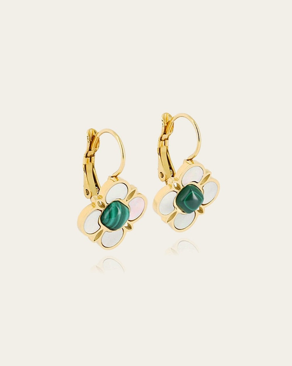 Boucles d'oreilles Ambroise (Acier doré)