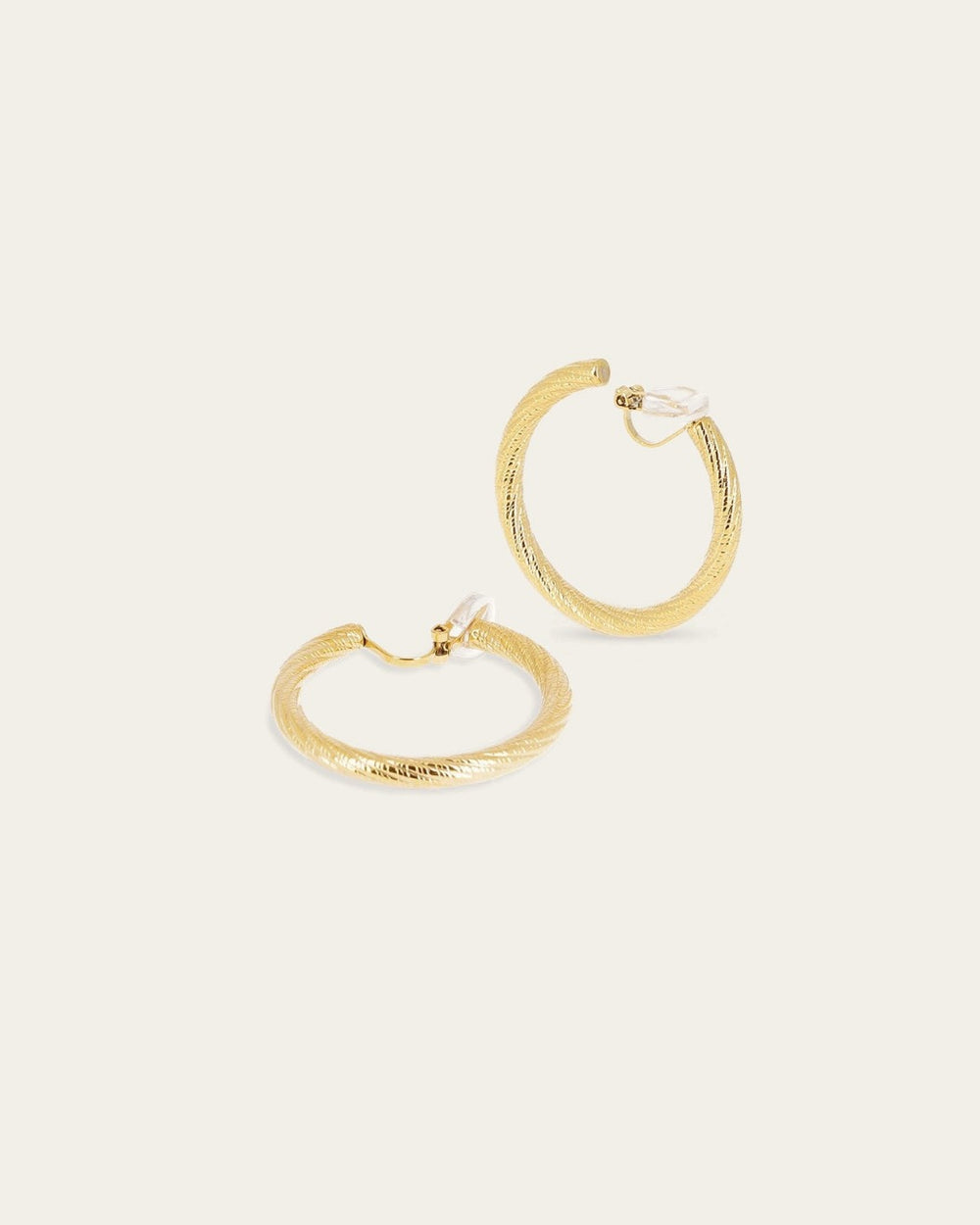Boucles d'oreilles à clips Cathy (Acier doré)