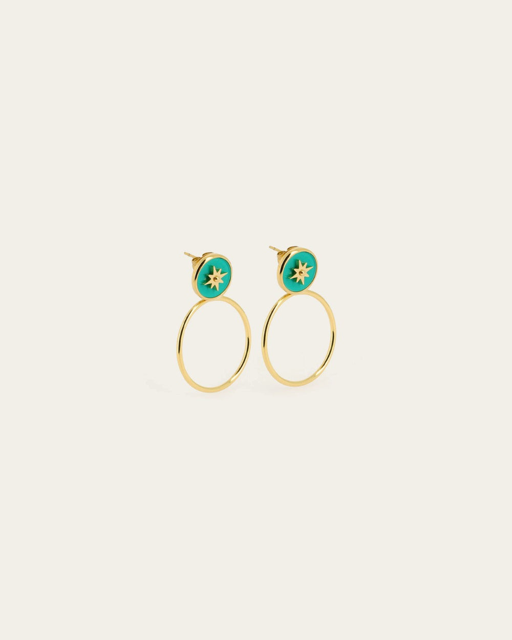 Boucles d'oreilles Sun (Acier doré)