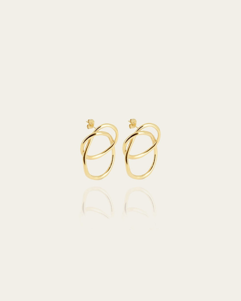Boucles d'oreilles Shape (Acier doré)