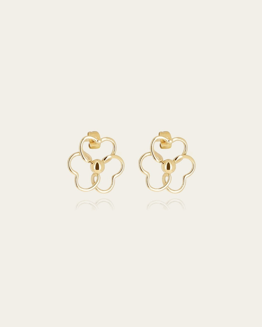Boucles d'oreilles Albino (Acier doré)