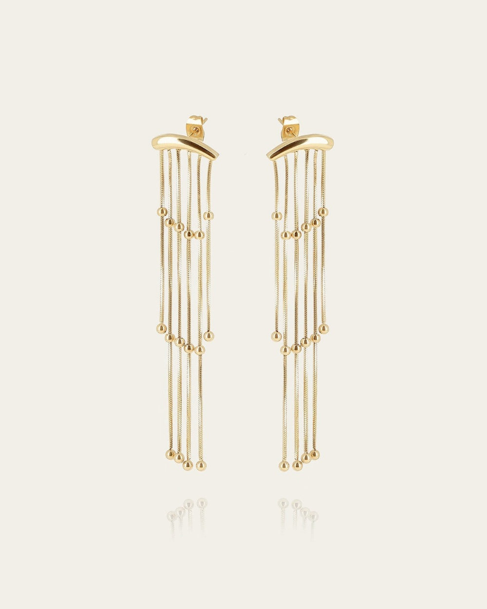 Boucles d'oreilles Alceo (Acier doré)