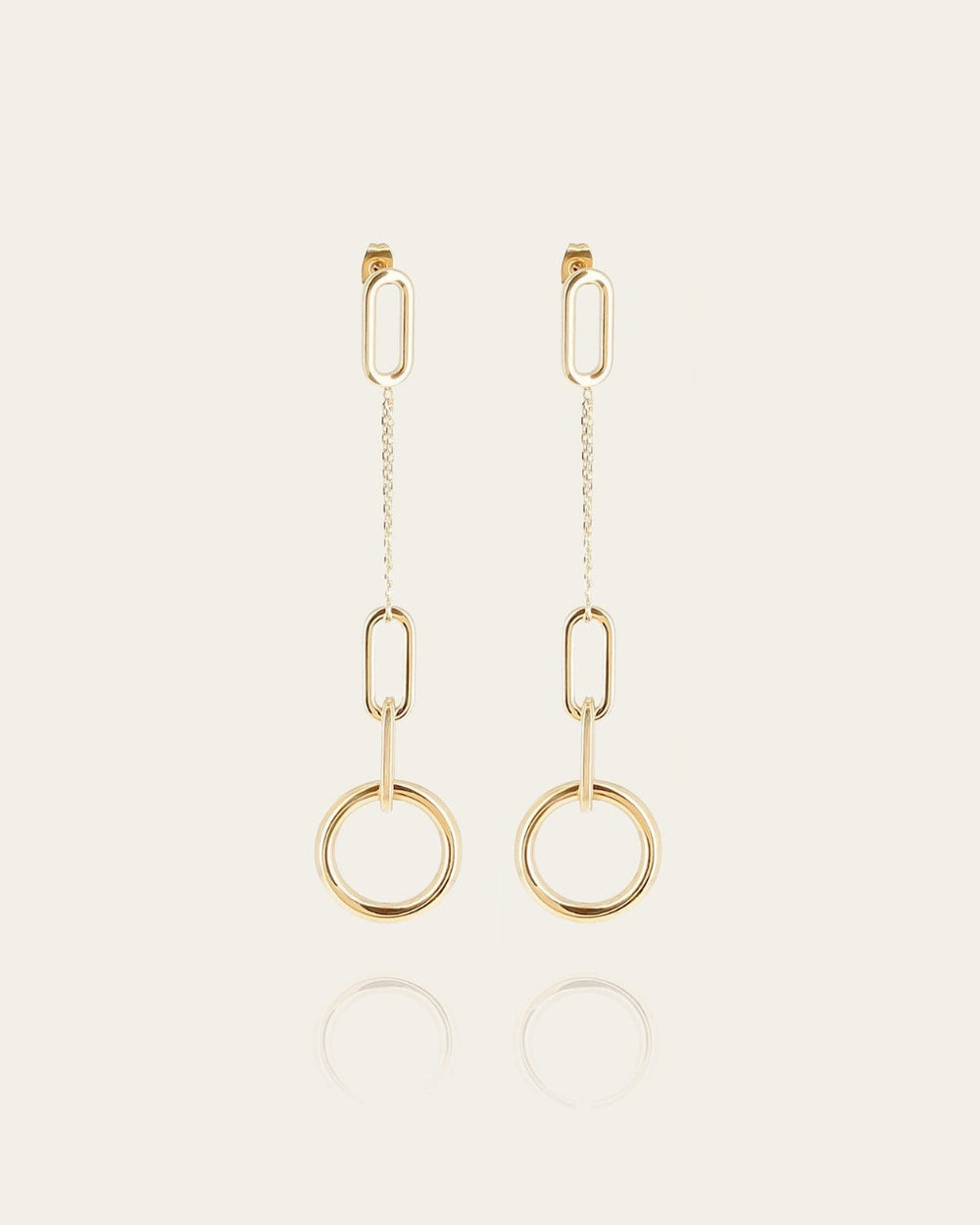 Boucles d'oreilles Tekla (Acier doré)