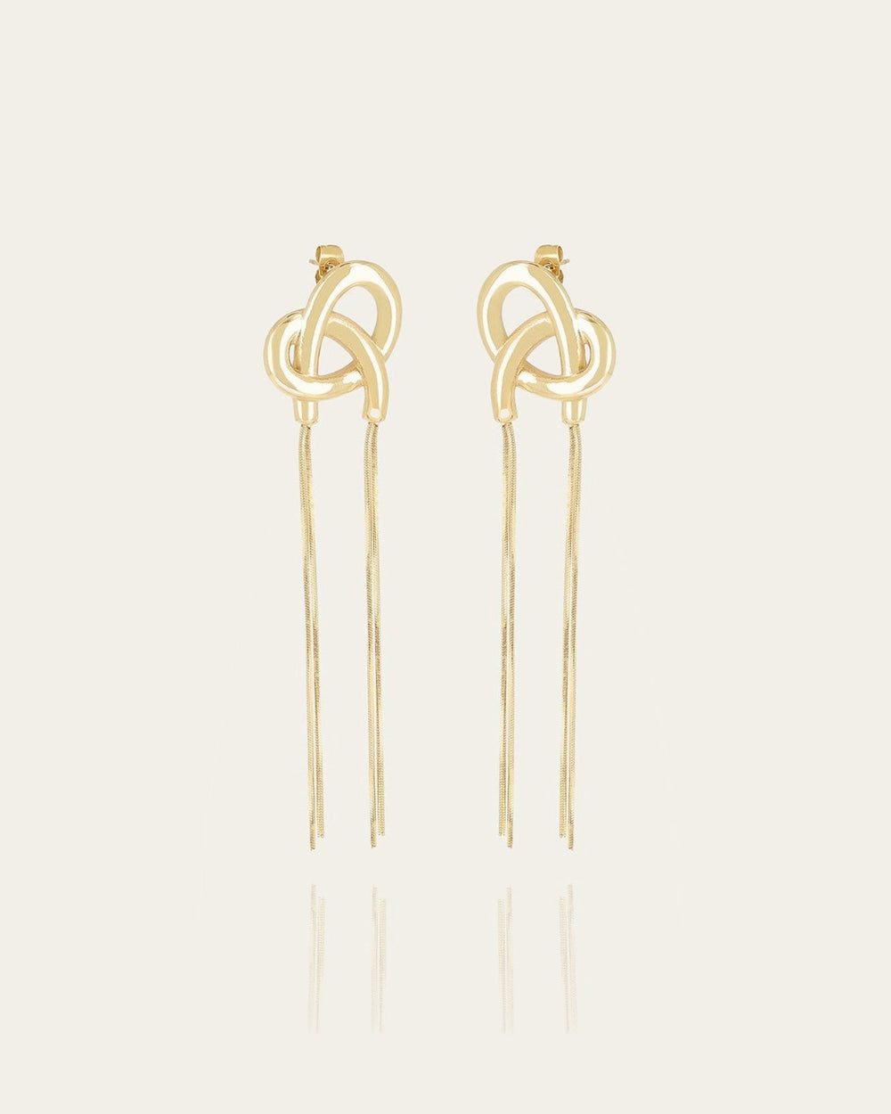 Boucles d'oreilles Bretzel (Acier doré)