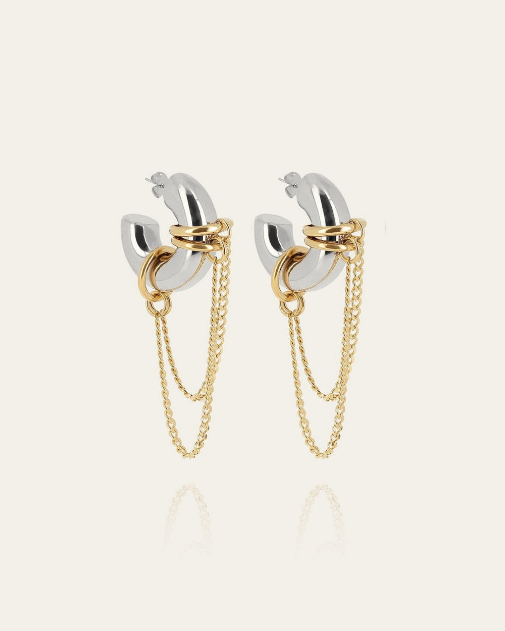 Boucles d'oreilles Frankie (Acier doré)