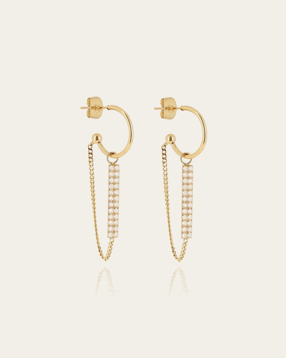 Boucles d'oreilles Cinzio (Acier doré)