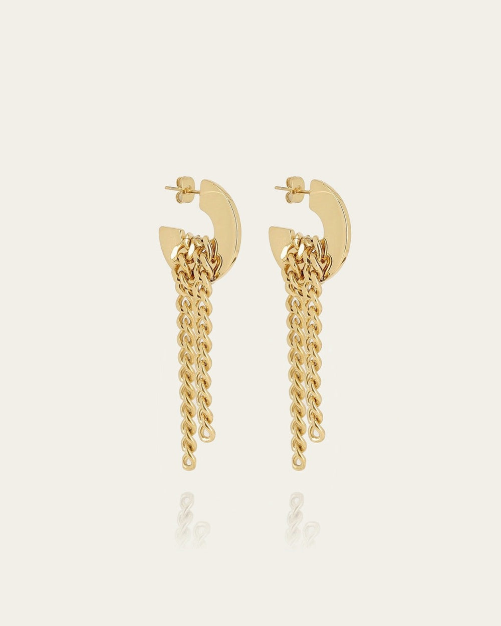 Boucles d'oreilles Eclipse (Acier doré)