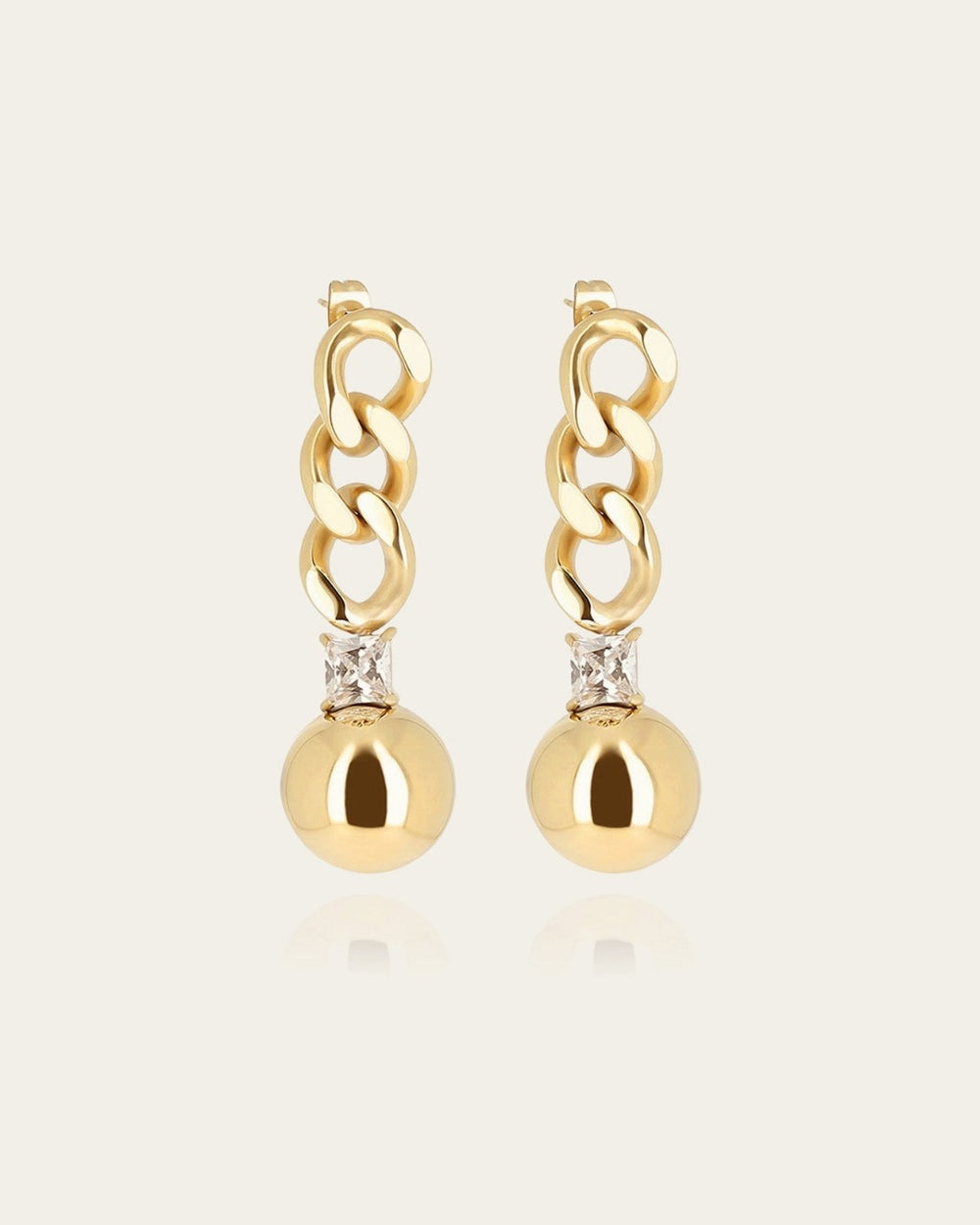 Boucles d'oreilles Ezio (Acier doré)