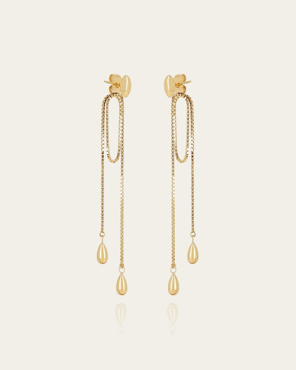 Boucles d'oreilles Aradeo (Acier doré)