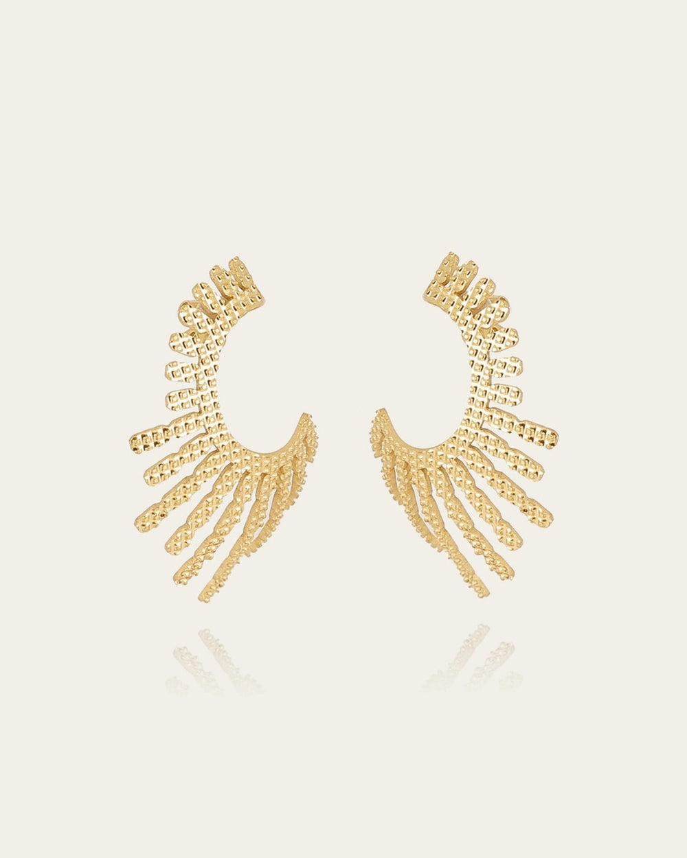 Boucles d'oreilles Banaue (Acier doré)