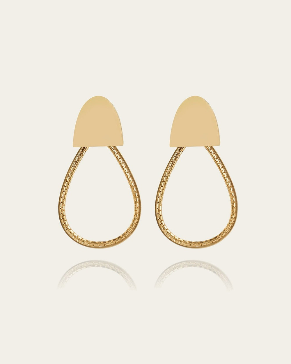 Boucles d'oreilles Théoline (Acier doré)