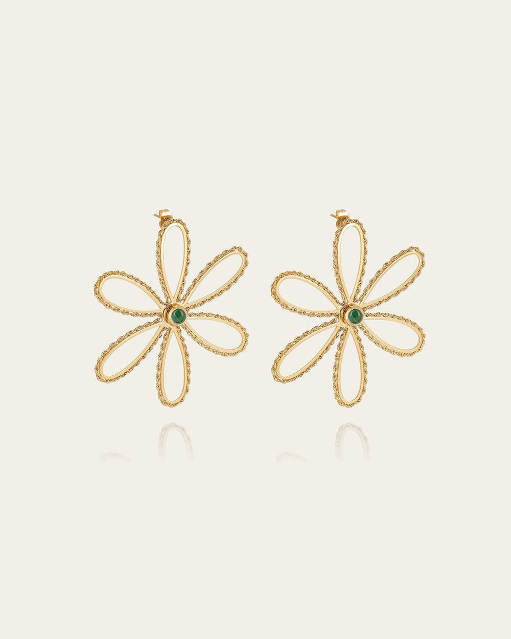 Boucles d'oreilles Sunflower (Acier doré)