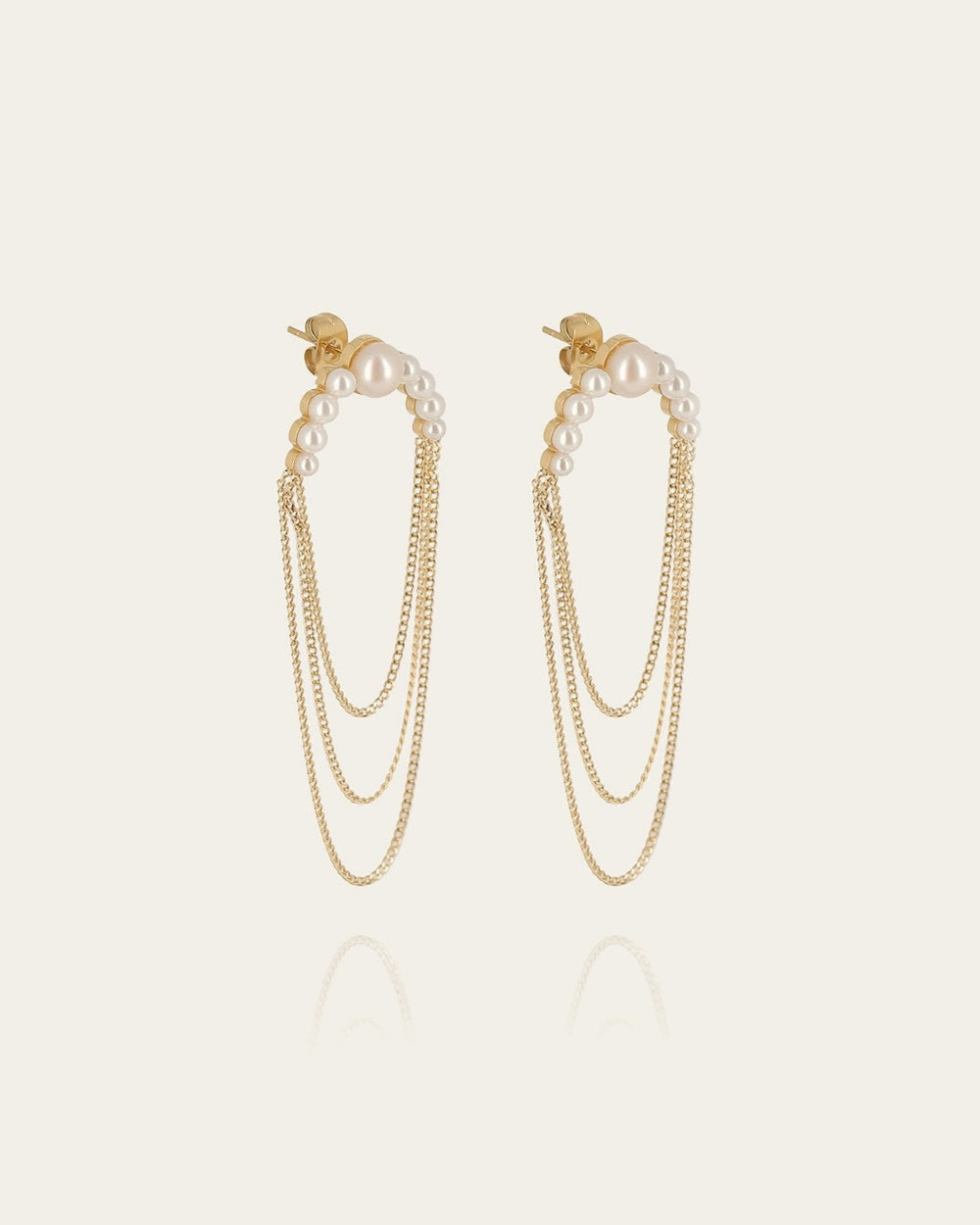 Boucles d'oreilles Nacrelle (Acier doré)