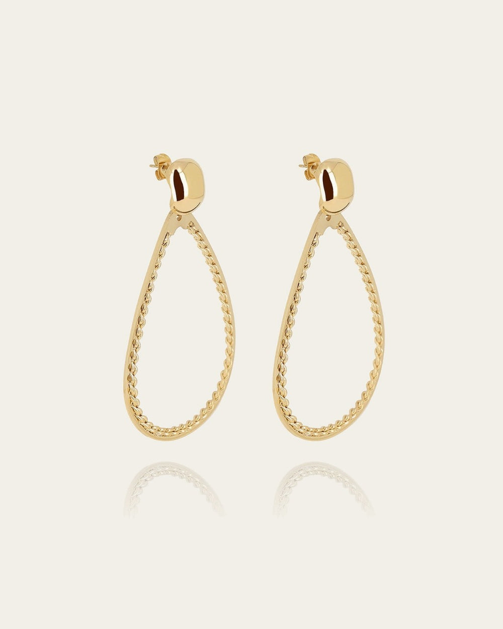 Boucles d'oreilles Arkan (Acier doré)