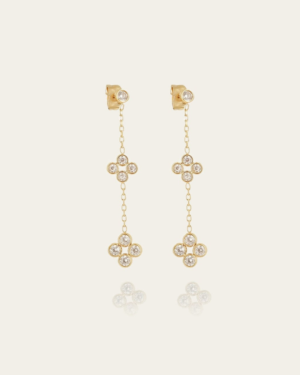 Boucles d'oreilles Coline (Acier doré)