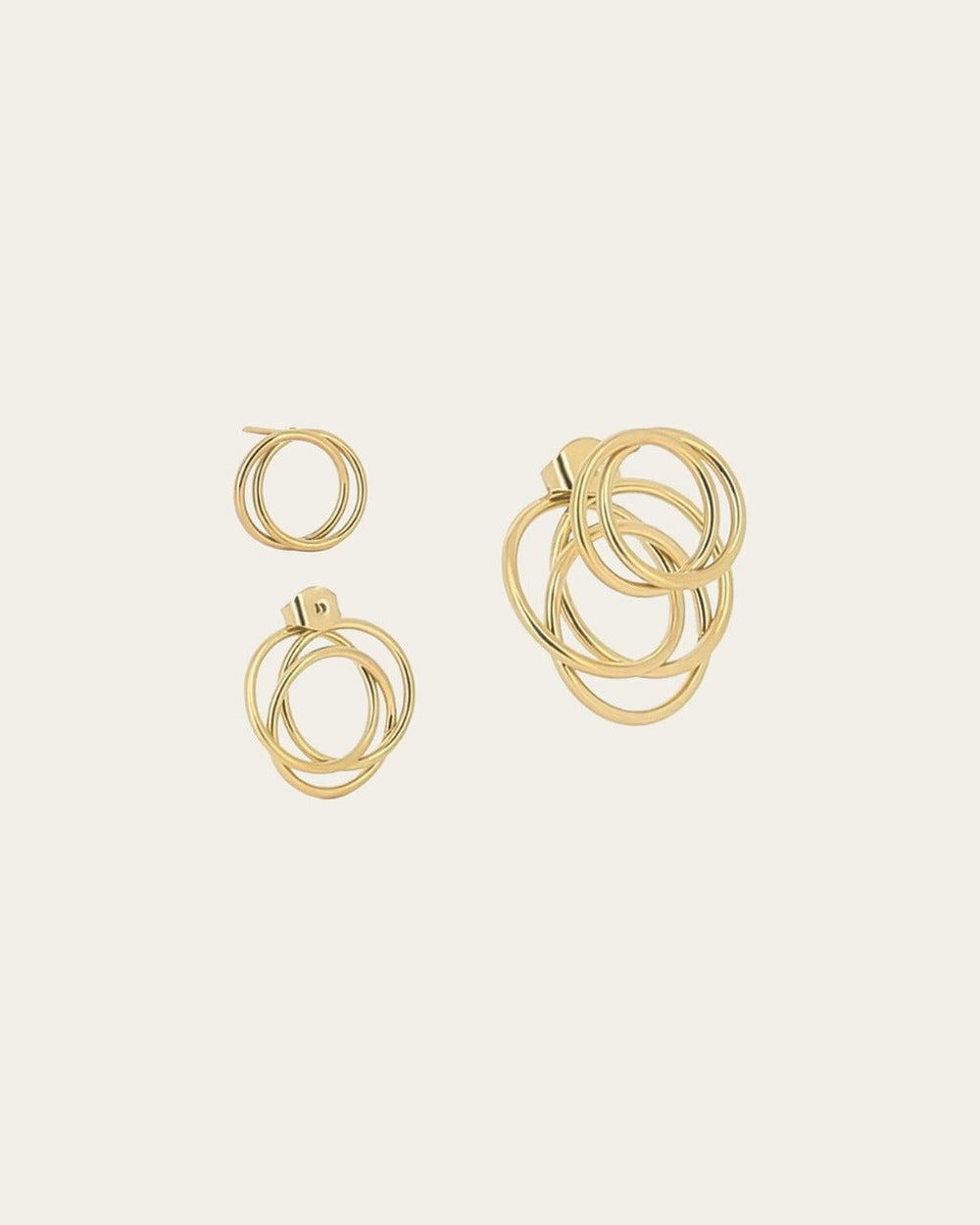 Boucles d'oreilles Tourbillon (Acier doré)