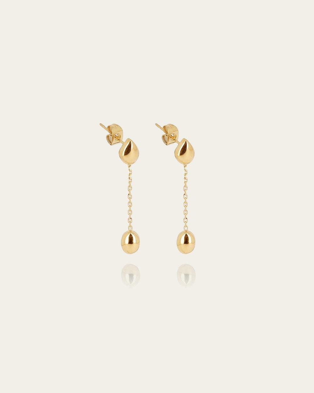 Boucles d'oreilles Dilys (Acier doré)