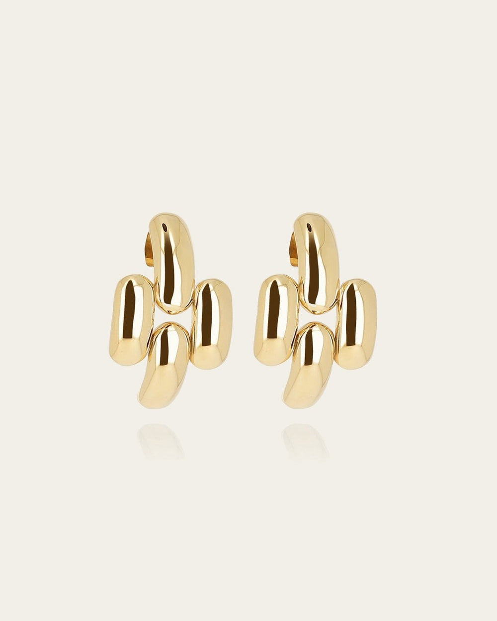 Boucles d'oreilles Runica (Acier doré)
