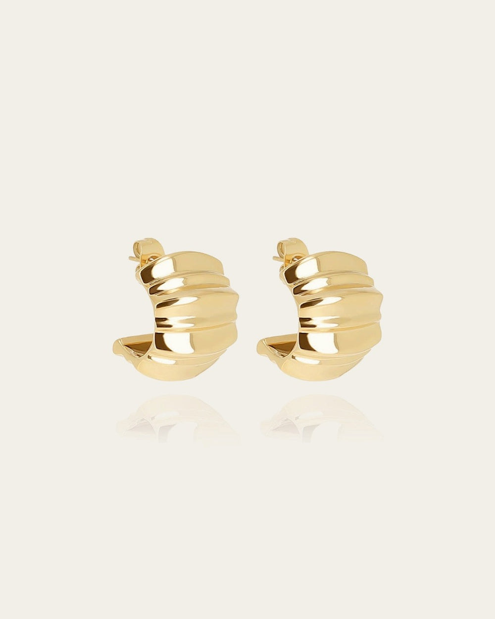 Boucles d'oreilles Eikon (Acier doré)