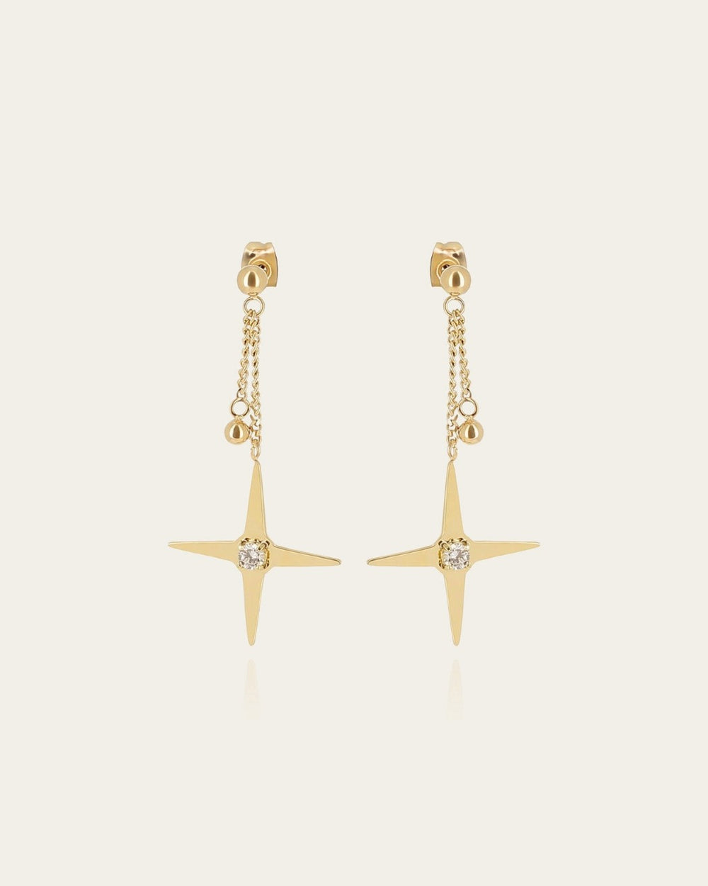 Boucles d'oreilles Ewald (Acier doré)