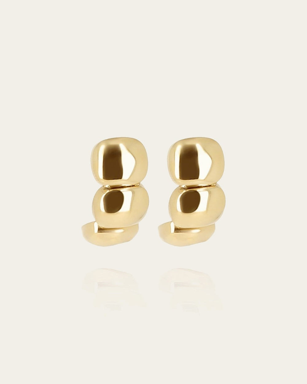 Boucles d'oreilles Caterpilar (Acier doré)