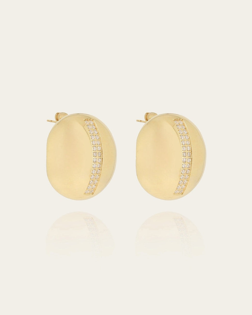 Boucles d'oreilles Cyane (Acier doré)