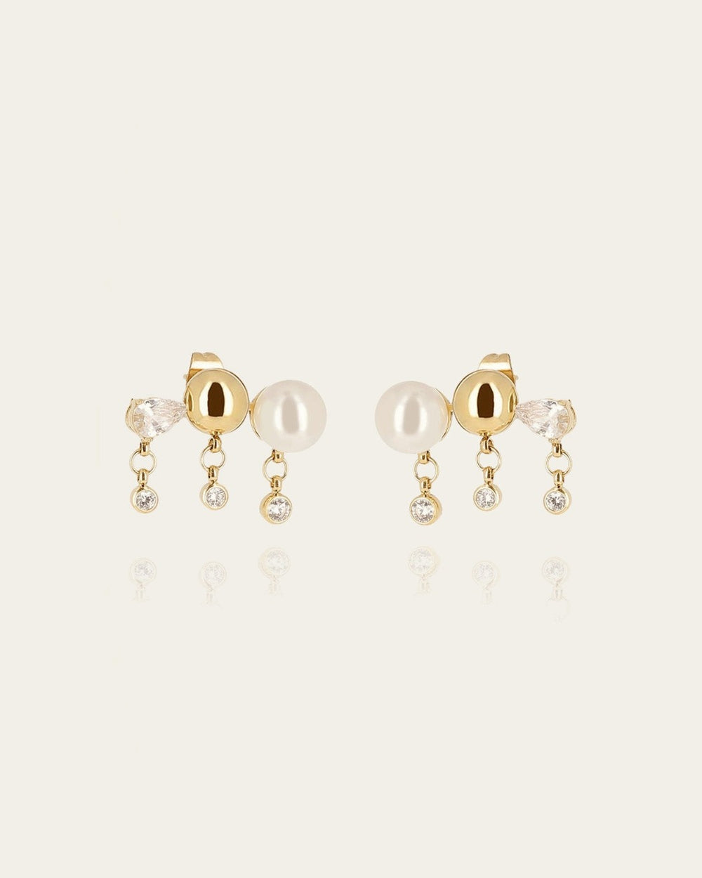 Strates Earrings (Gold-plated steel)