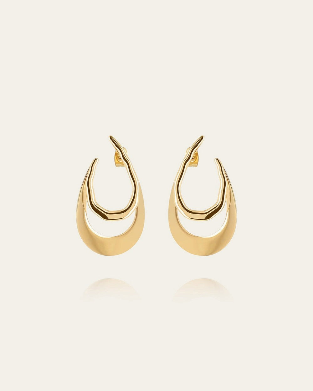 Boucles d'oreilles Quovadis (Acier doré)