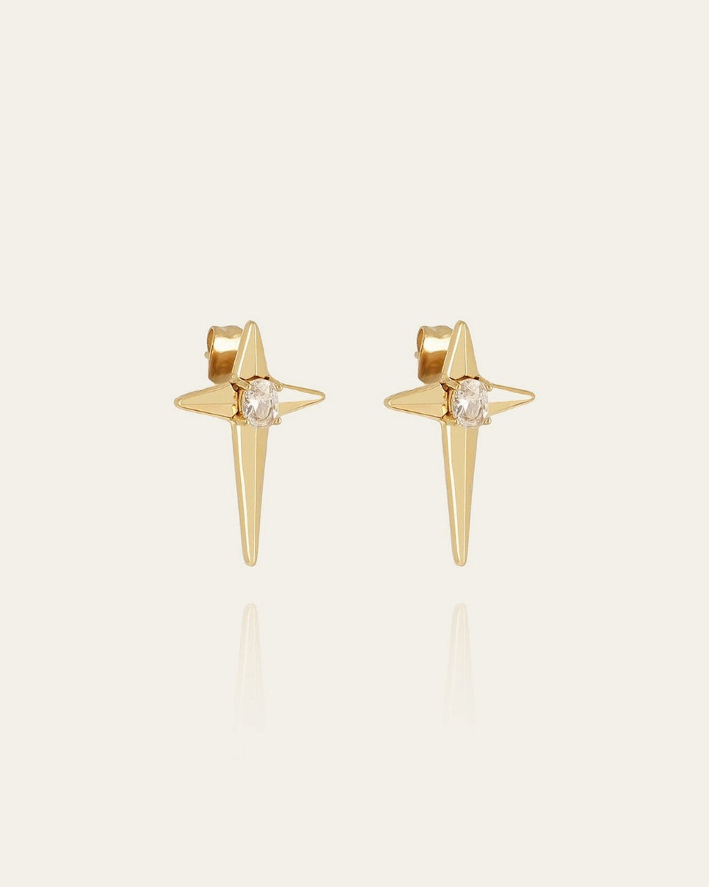 Boucles d'oreilles Sindia (Acier doré)