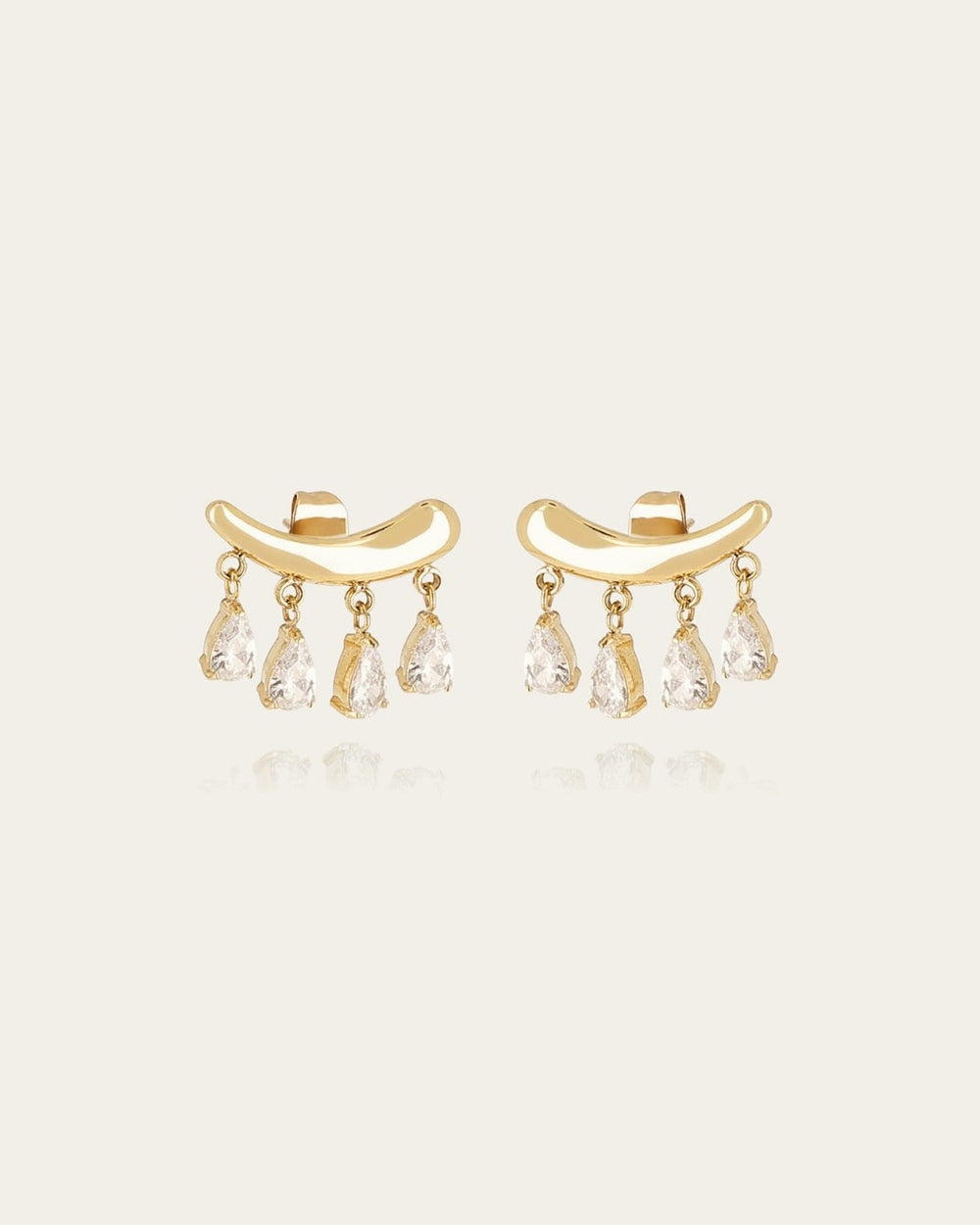 Boucles d'oreilles Poggio (Acier doré)