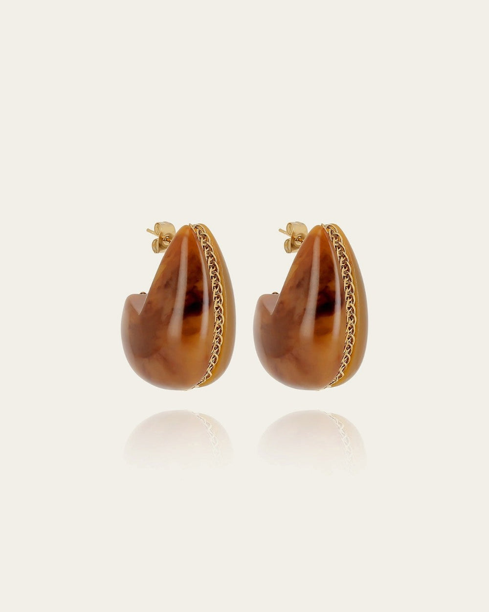 Boucles d'oreilles Dallol (Acier doré)