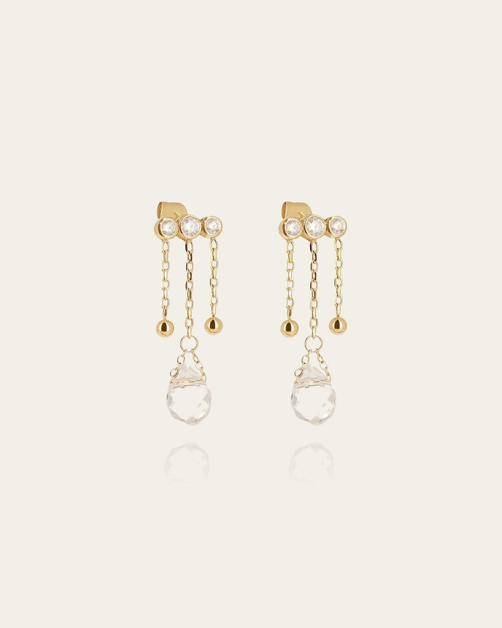 Boucles d'oreilles Vélyne (Acier doré)