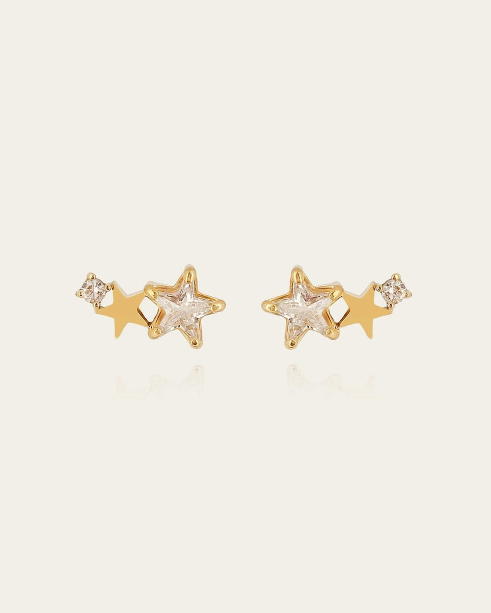 Boucles d'oreilles Violette (Acier doré)