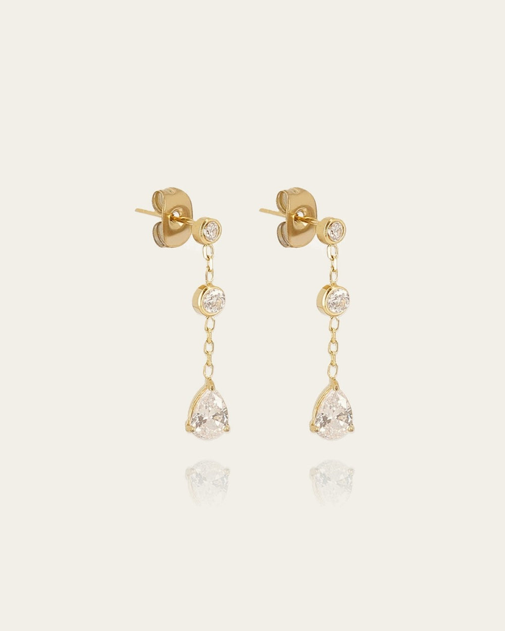 Boucles d'oreilles Embla (Acier doré)
